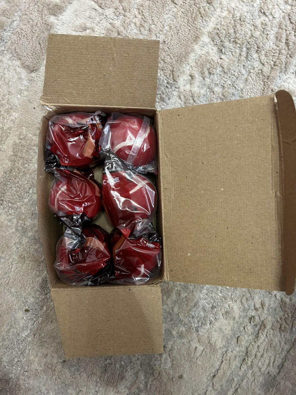 COSCO TENNIS CRICKET BALL LT-WT RED TUFF Pack of 6 Heavier Bounce