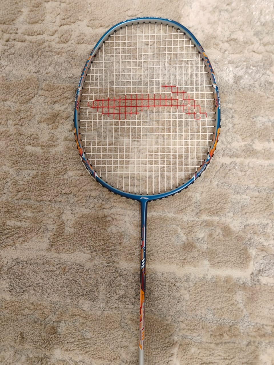 LI-NING Air-Force 78 G3 Navy,Silver,Orange Strung Badminton Racquet | 78g | G6