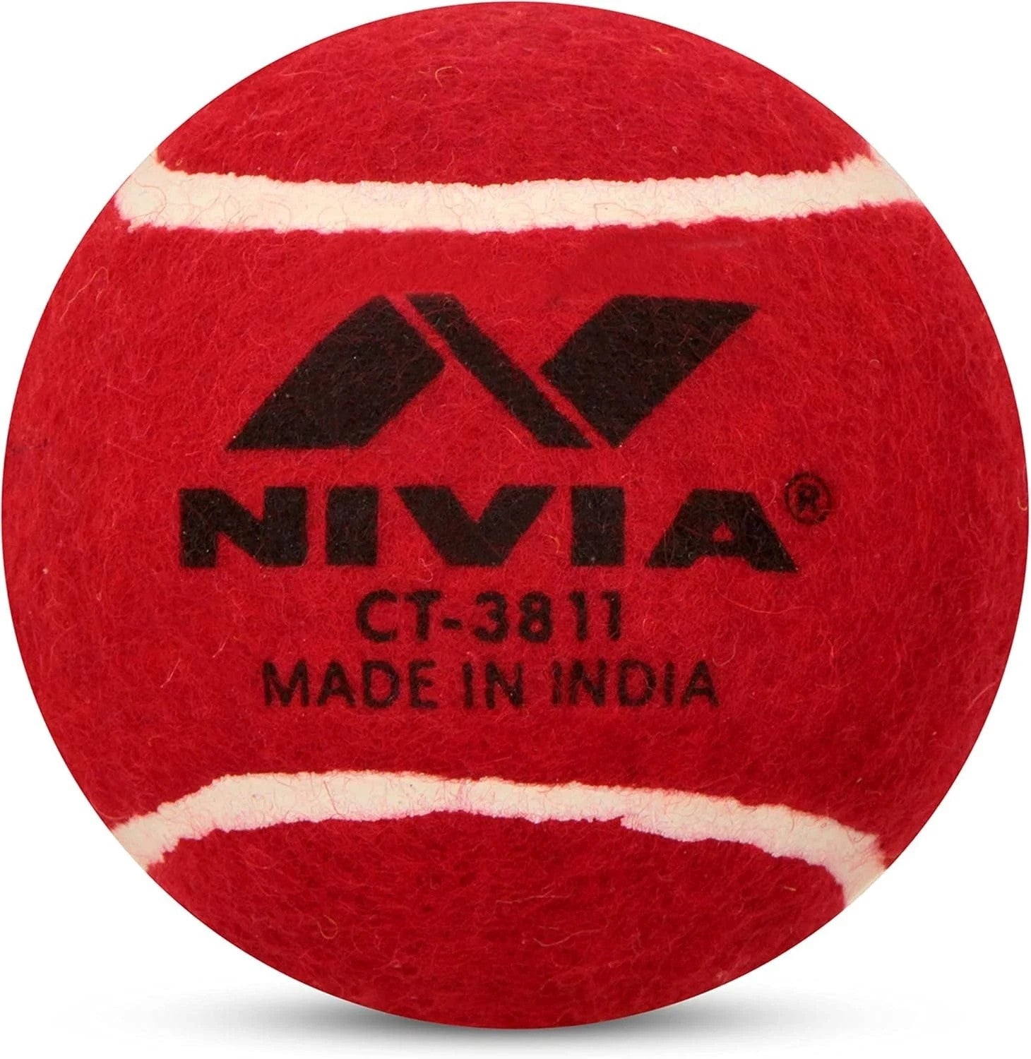 Nivia Heavy Tennis Cricket Ball Red Durable Practice Ball for Tennis & Cricket
