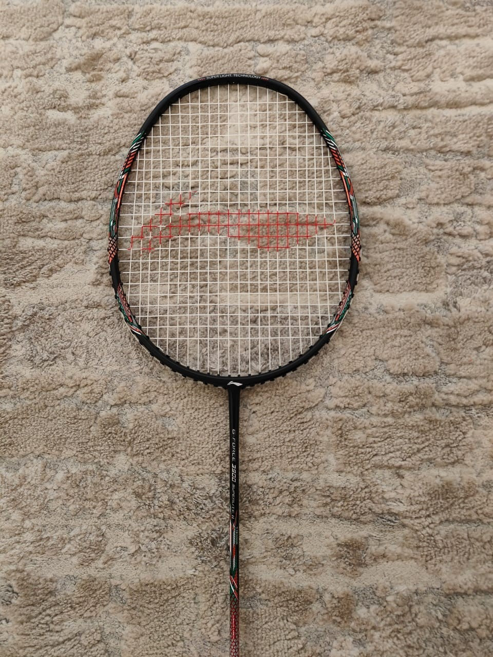 LI-NING G-Force 3900 II Superlite Grey/Red Badminton Racquet (Pack of 1) 5U G6