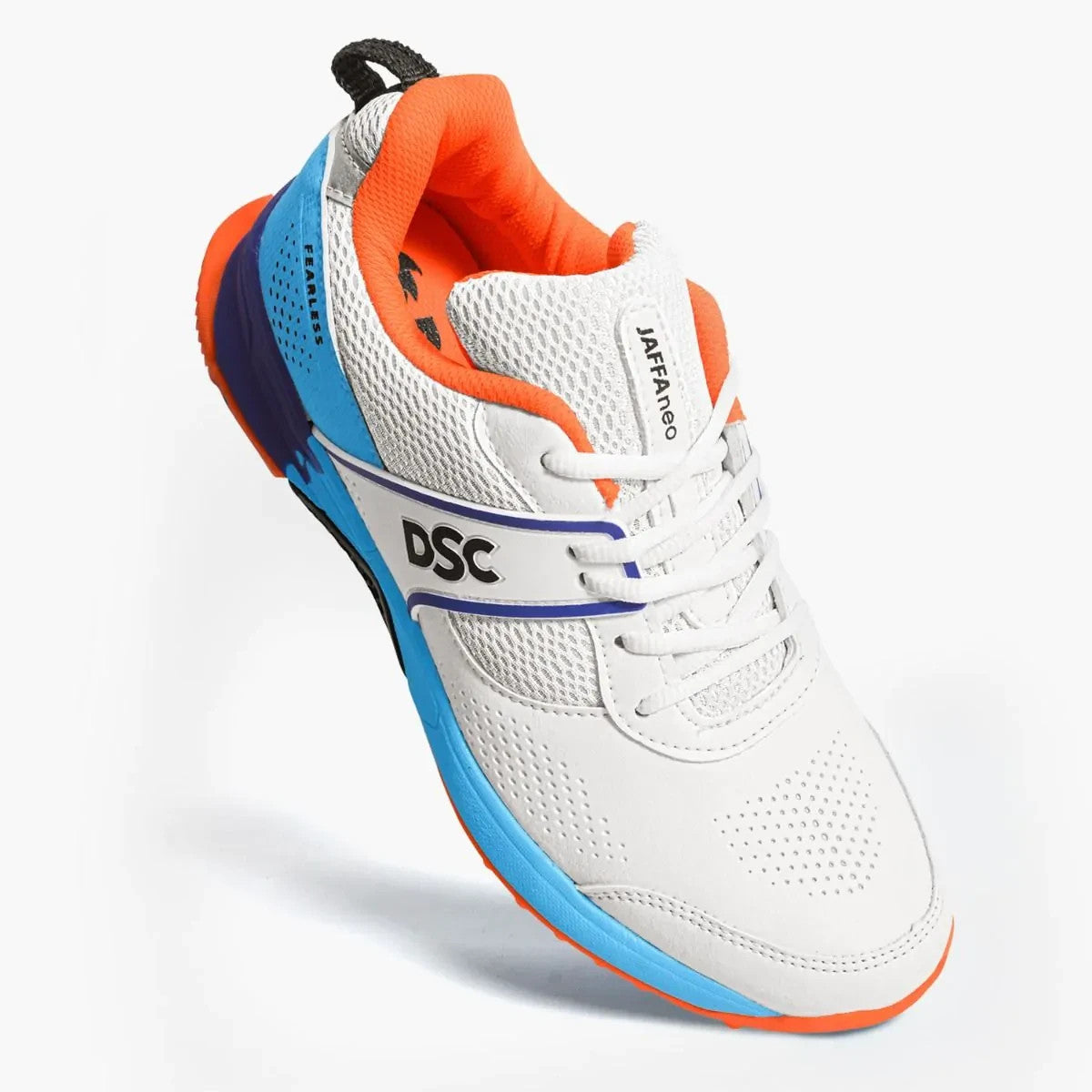 DSC Jaffa Neo Cricket Shoes - White/Orange/Blue - New Boxed