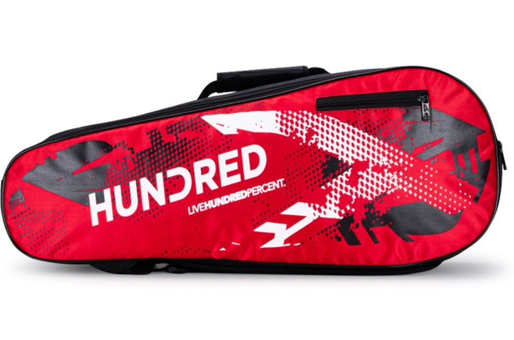 Hundred Sonic Pack Badminton Kit Bag – 50L Standard Black/Red Sports Gear Carry