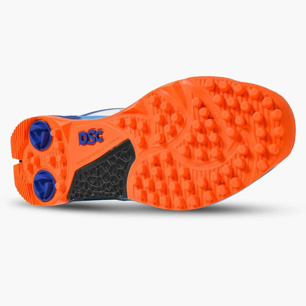 DSC Jaffa Neo Cricket Shoes - White/Orange/Blue - New Boxed