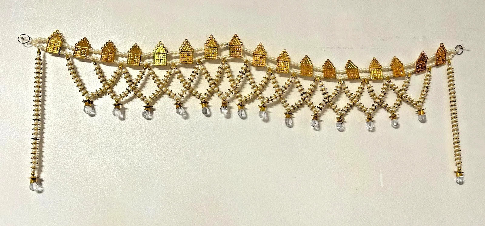 Indian Toran Door Hanging Pearl beaded Bhawandar Diwali Wedding Pooja Home Décor