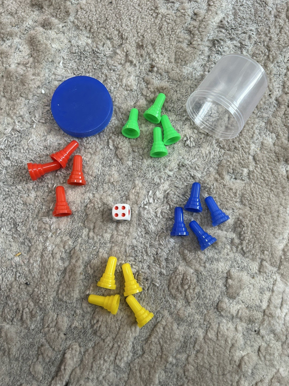 Large Ludo Game Set Plastic Tokens/Coins And Dice  – Spare/Replacement Pieces