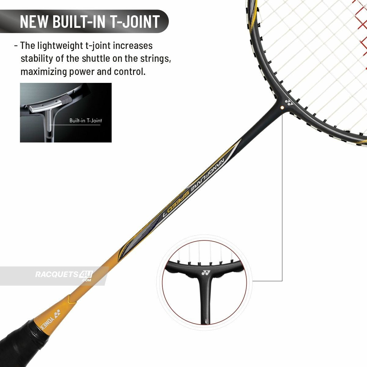 YONEX Nanoflare Speed 7 Yellow Strung Badminton Racquet  (Pack of: 1) 4U G4