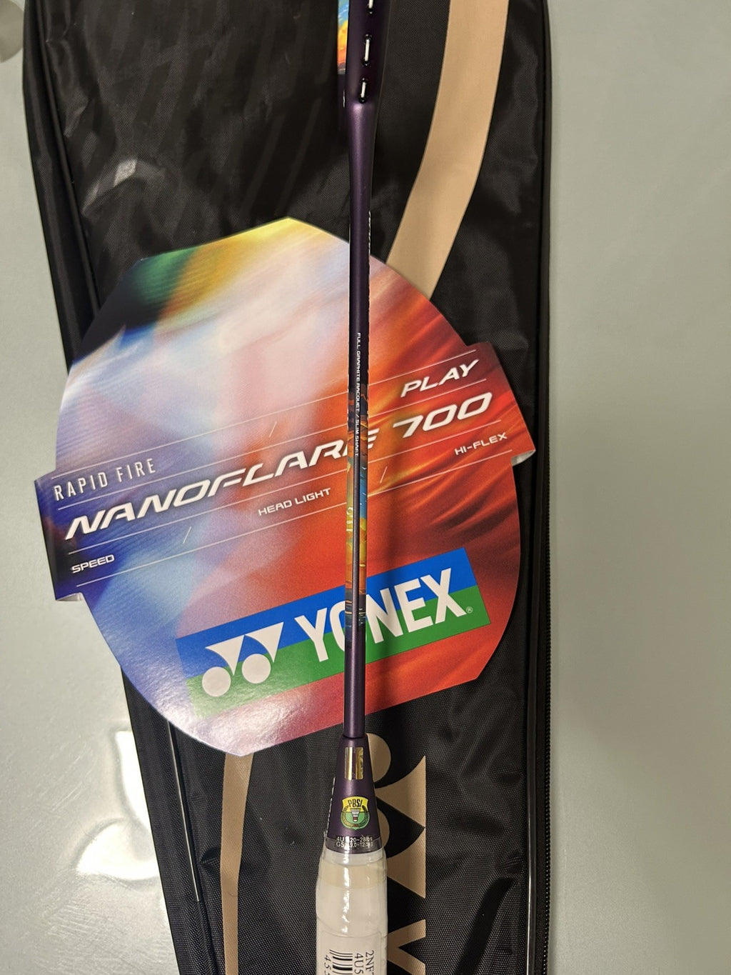 Yonex Nanoflare 700 Play 4U Badminton Racket - Midnight Purple - Strung - 4UG5