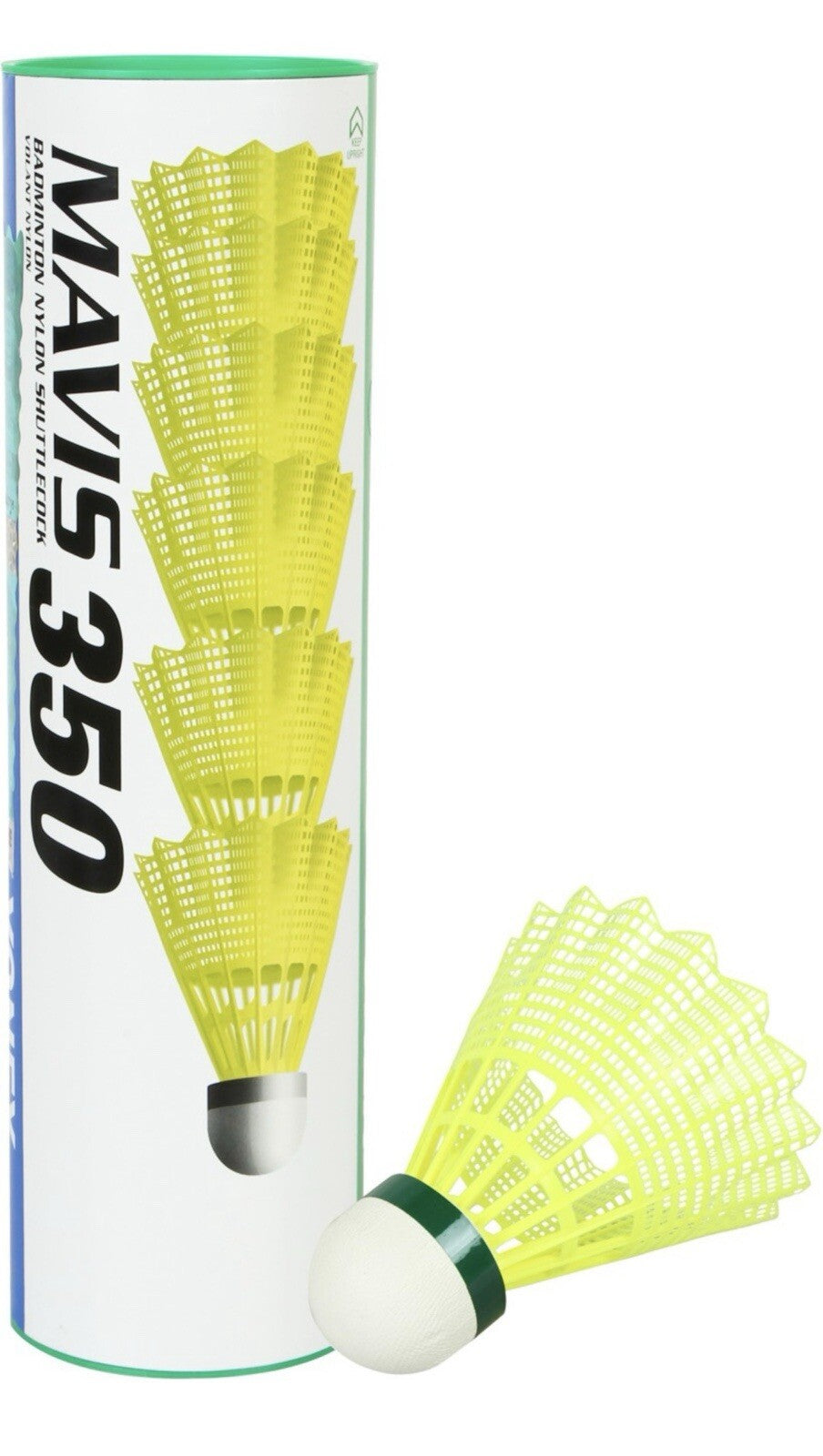 Yonex Mavis 350 Badminton shuttlecocks brand NEW| PACK OF 10 TUBES | Green Cap