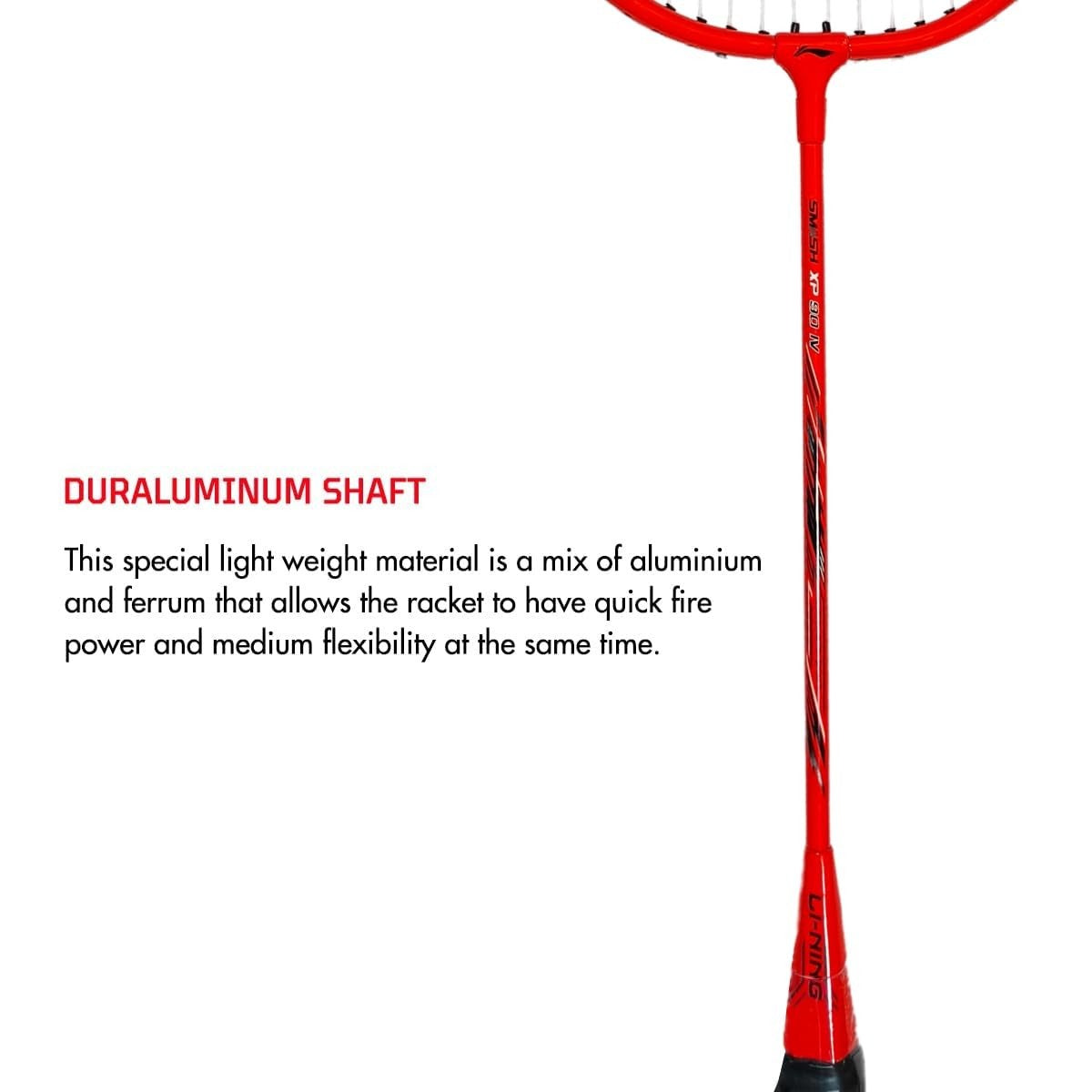 Li-Ning XP 90 IV Aluminium Badminton Racket (1, Strung,95g, Orange/Black + Cover