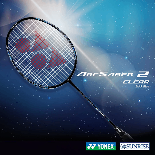 Yonex Arcsaber 2 Clear Badminton Racket Black/Blue 4UG4 With Factory Strings
