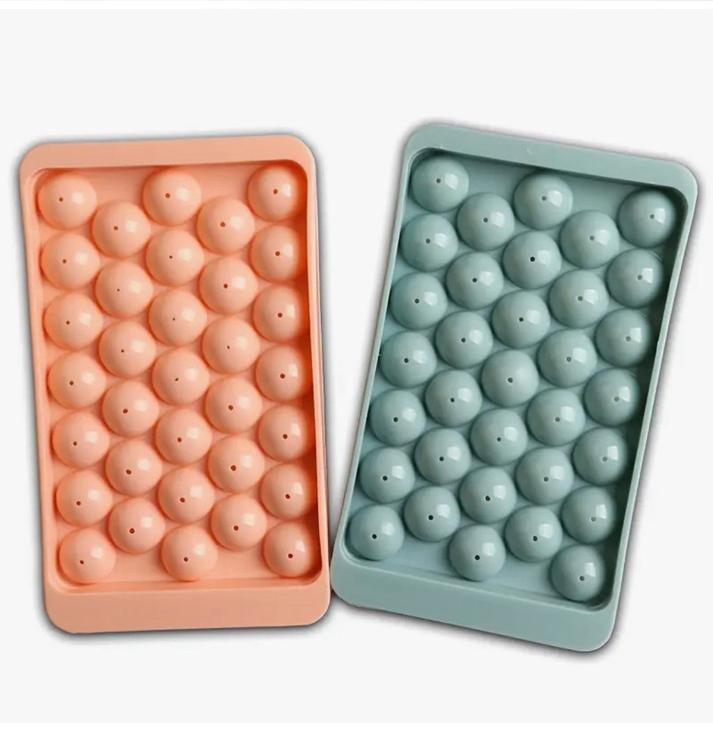 Round Ice Cube Trays | 33 Grid Molds Small | Ice Maker | Kitchen Tool Set | 2pcs