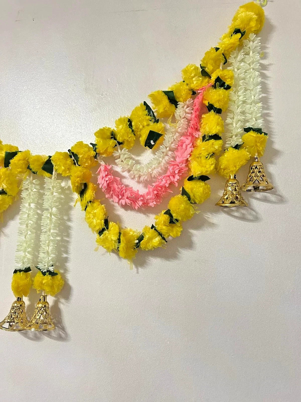 Diwali Decoration Door Hanging Artificial Doorway Yellow Flower toran Bhawandar