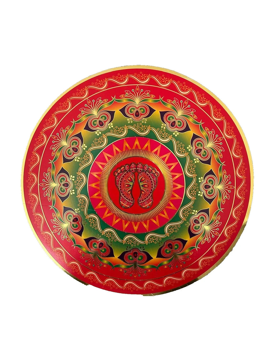 Beautiful Holographic Rangoli Round Indian Mandala Sticker | 35cm | Pack of 3 |