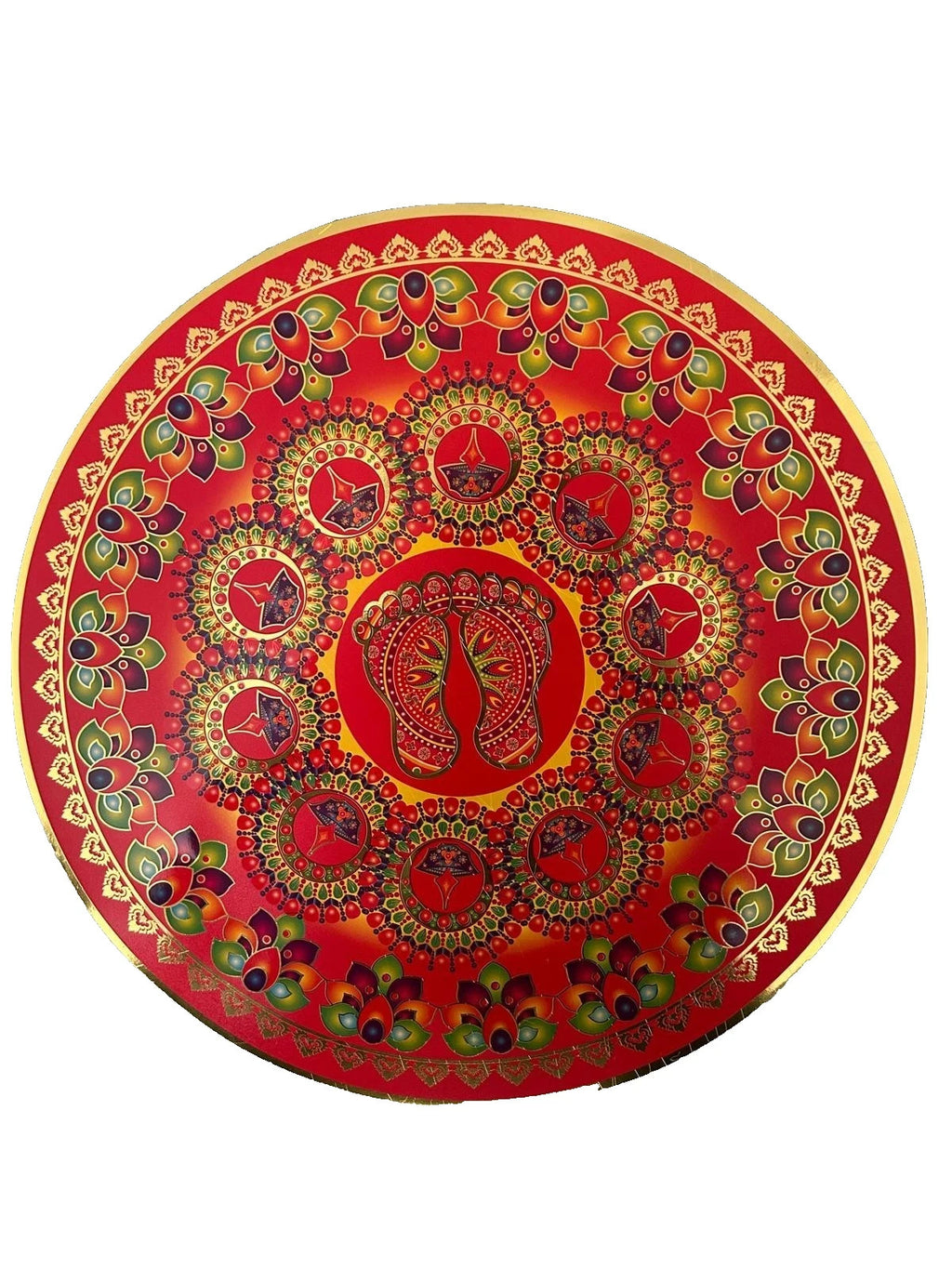 Beautiful Holographic Rangoli Round Indian Mandala Sticker | 35cm | Pack of 3 |