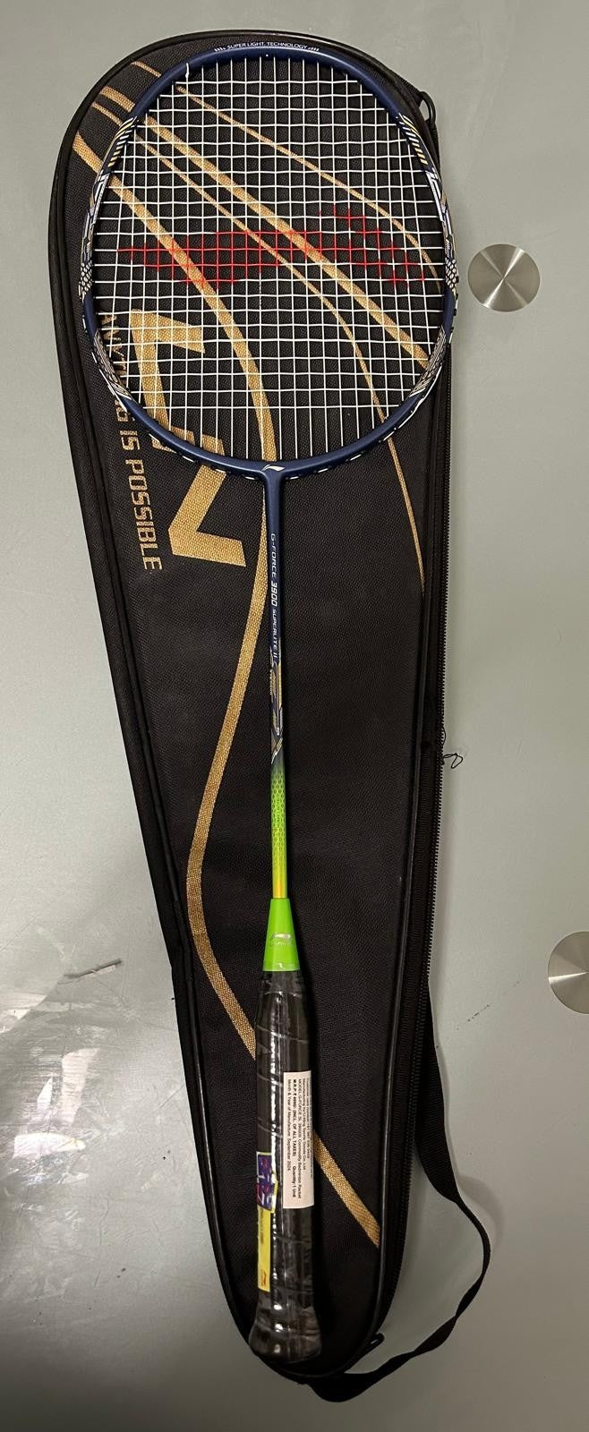 LI-NING G-Force 3900 II Superlite Blue/Green Badminton Racquet (Pack of 1) 5U G6