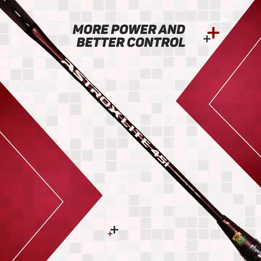 YONEX Astrox Lite 45i Red Strung Badminton Racquet (Pack of 1, 77 g) Quick Ship
