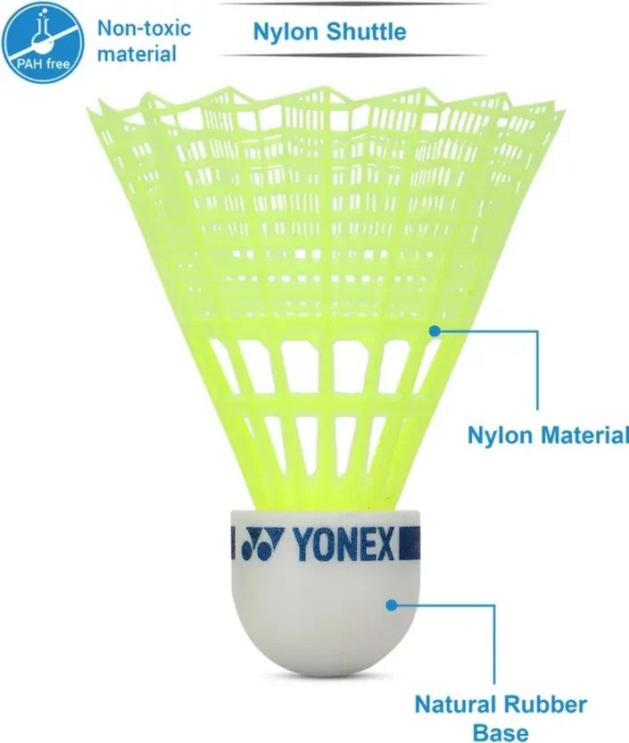 YONEX Mavis 10 Shuttle Cock (Yellow) - Green Cap | WHOLE BOX (Pack of 10 Tubes)