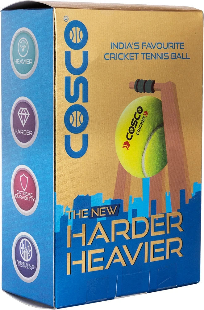 COSCO TENNIS CRICKET BALL LT-WT GREEN Pack of 6 Balls - 1 BOX