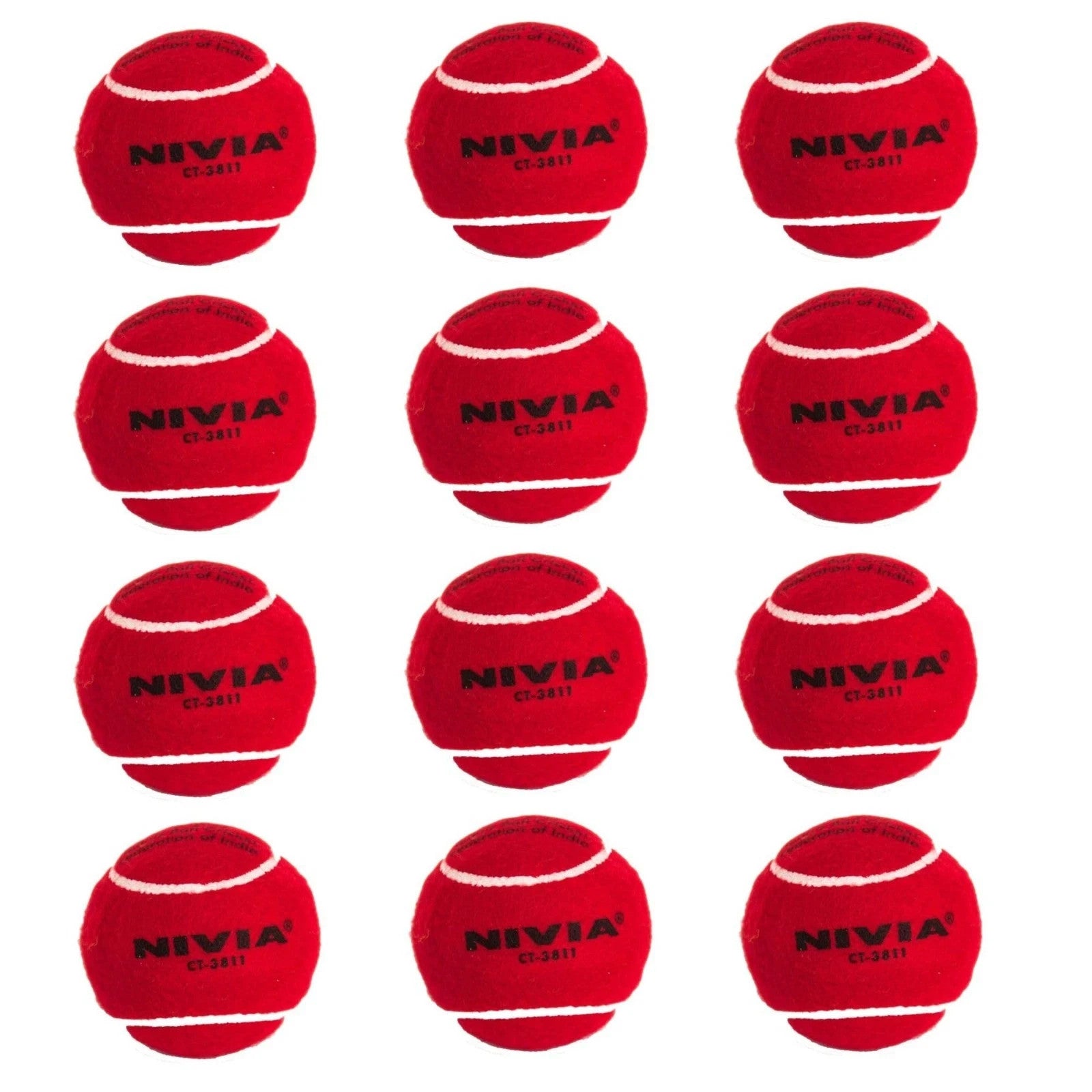 Nivia Heavy Tennis Cricket Ball Red Durable Practice Ball for Tennis & Cricket