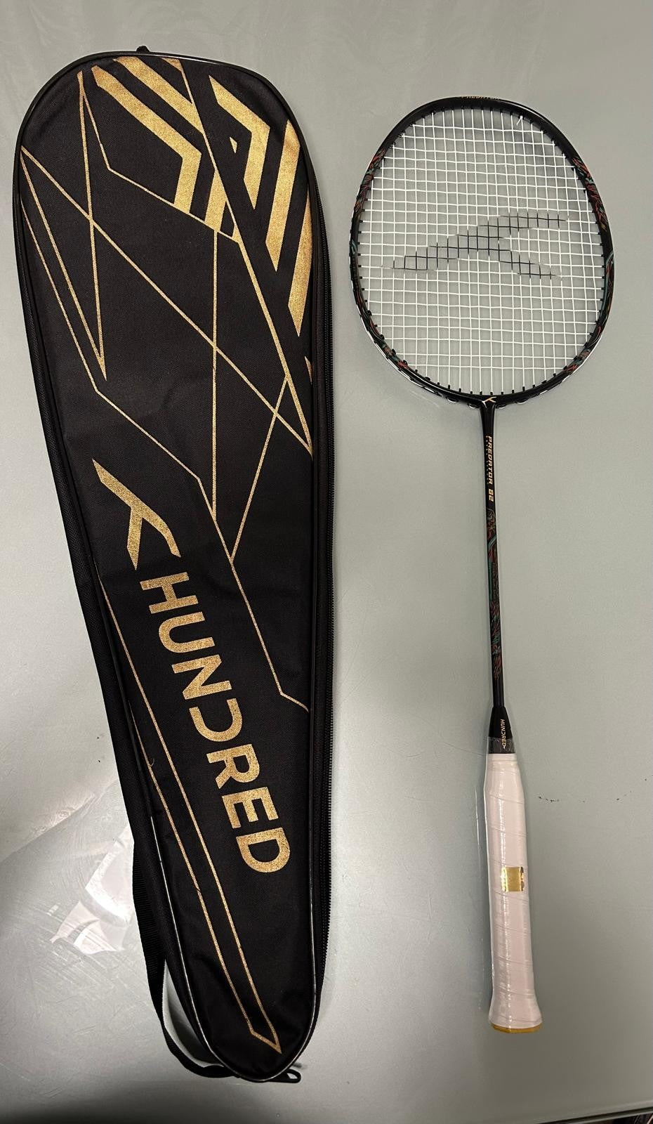 Hundred Predator 79/82 Extra Strong Graphite Badminton Racket ≤38 |4U | Premium
