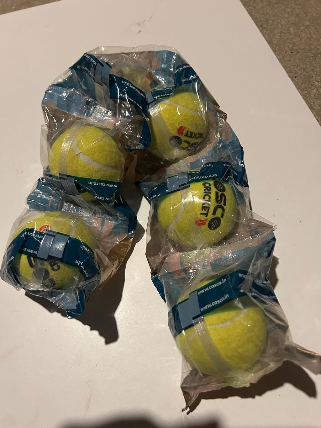 COSCO TENNIS CRICKET BALL LT-WT GREEN Pack of 6 Balls - 1 BOX