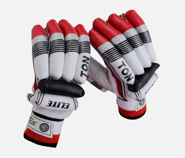 TON Elite Batting Gloves for Boys | Durable Calf Leather Palm | Secure Fit