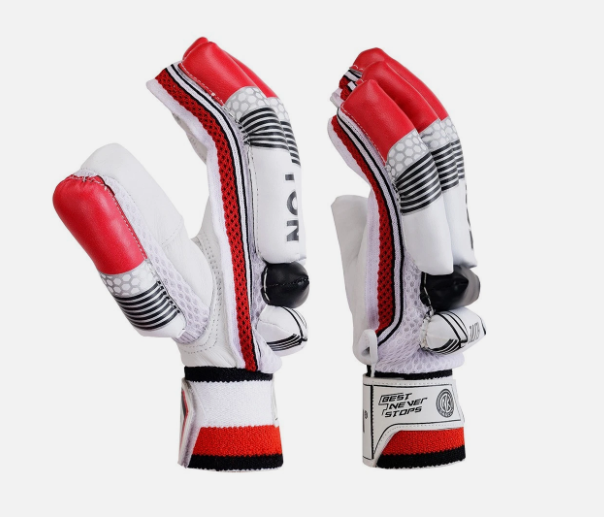 TON Elite Batting Gloves for Boys | Durable Calf Leather Palm | Secure Fit